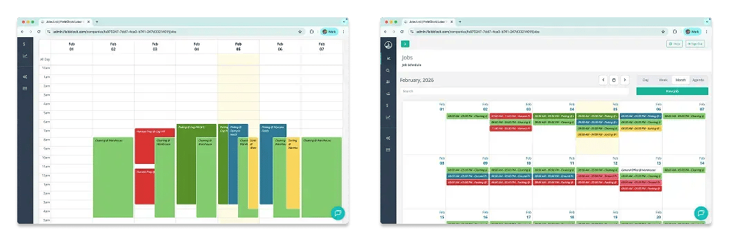 FieldClock Scheduling screenshots