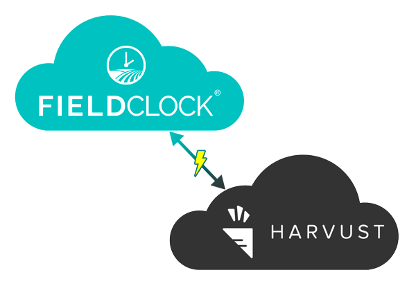fieldclock_harvust_cloud_integration
