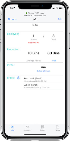 Iphone job details
