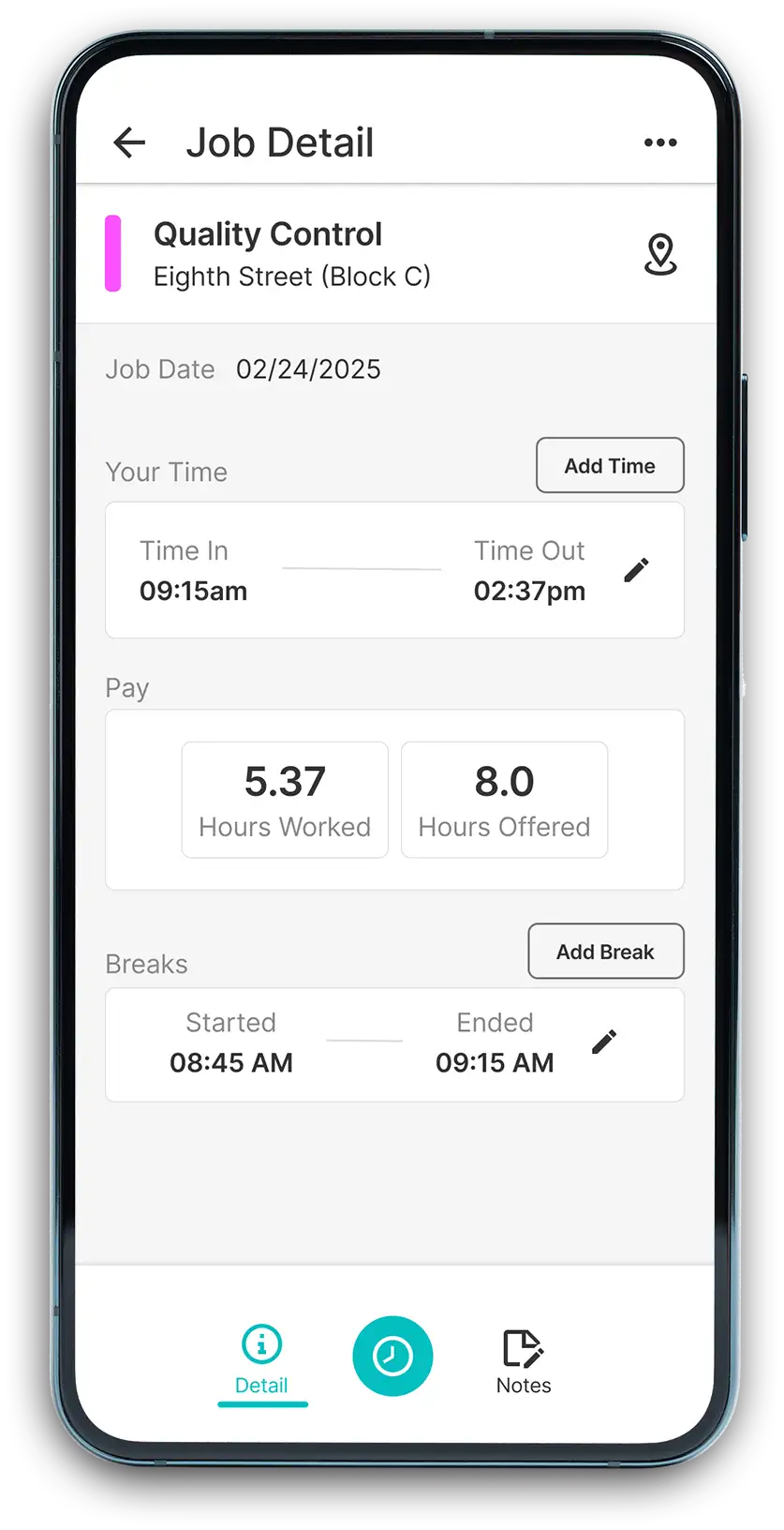 FieldClock Agent App - Apple iPhone 14 Pro FieldClock Agent App - Apple iPhone 14 Pro