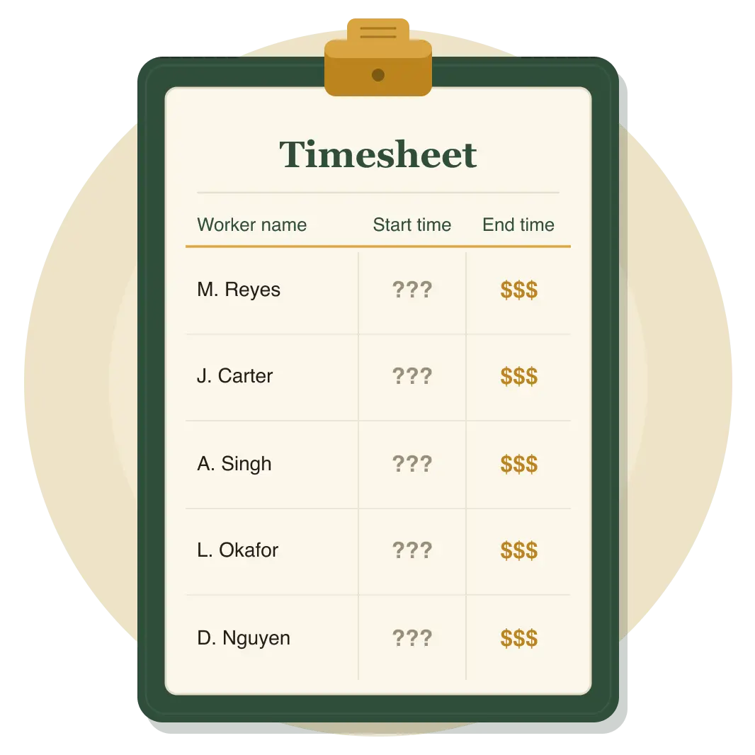 Timecards with unknown values are expensive