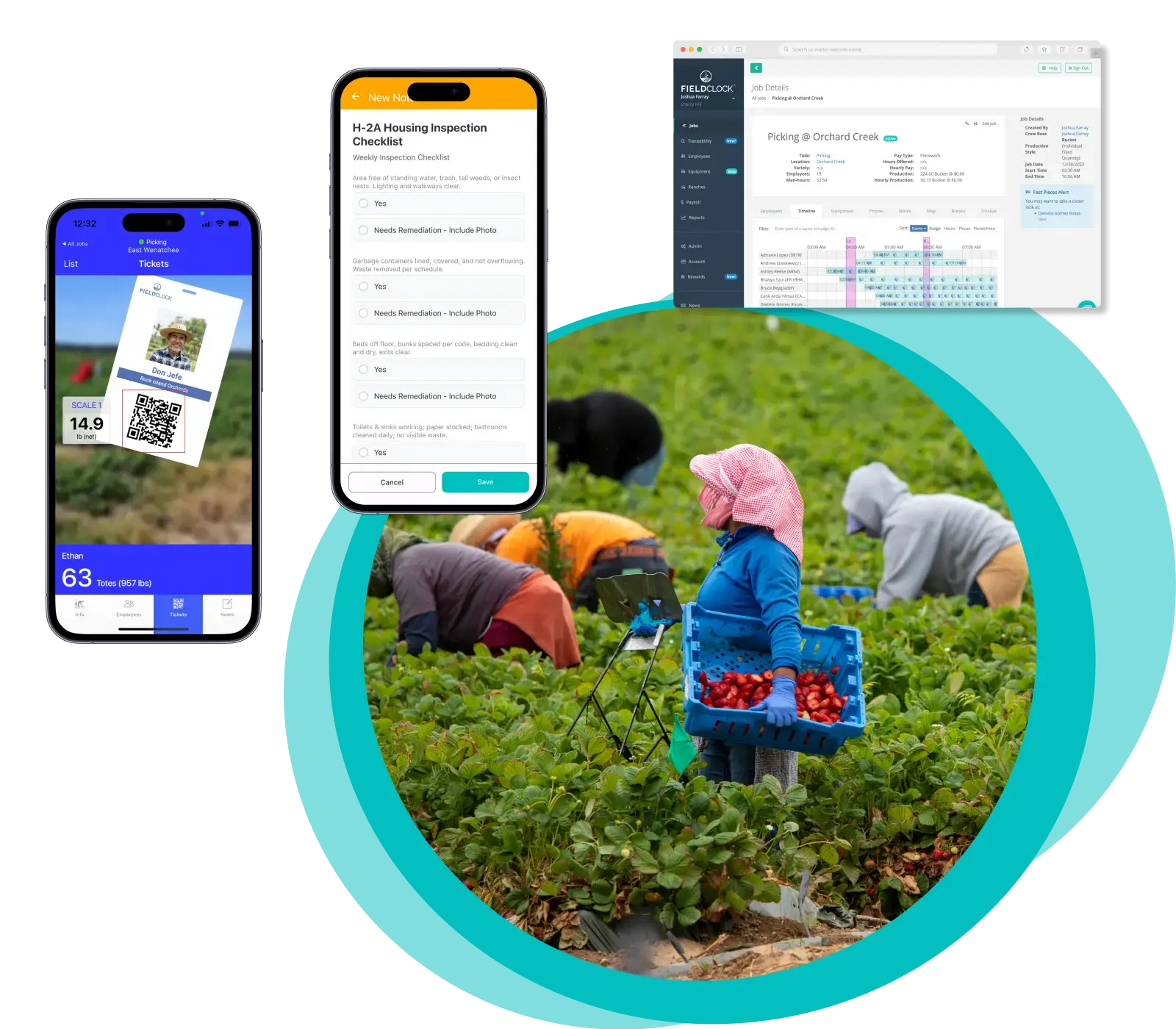 FieldClock Apps For Midsized Farm Workforce Management