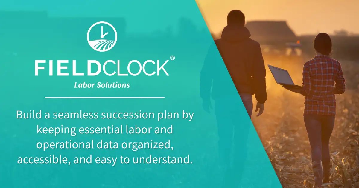 Successions Clock Farm Succession Planning with FieldClock Starts with Smart Record-Keeping